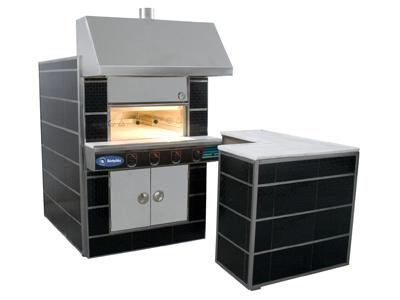 Stone floor pastry oven - functions via natural gas